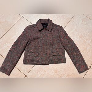 J. Crew Black and orange Tweed Blazer